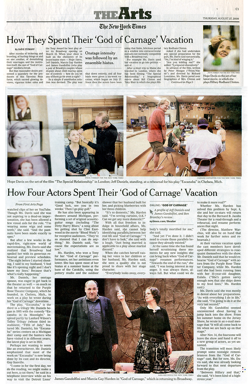 Marcia Gay Harden - Press - 'God of Carnage