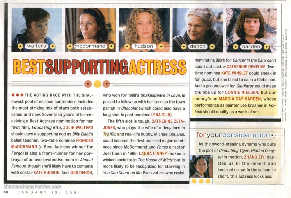 Marcia Gay Harden - Press - Pollock