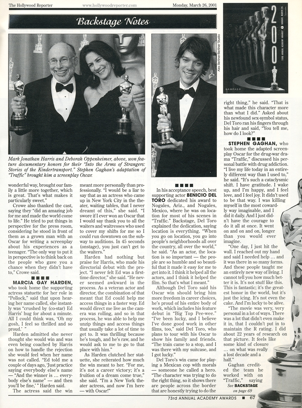 Marcia Gay Harden - Press - Pollock