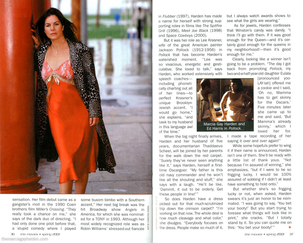 Marcia Gay Harden - Press - Pollock